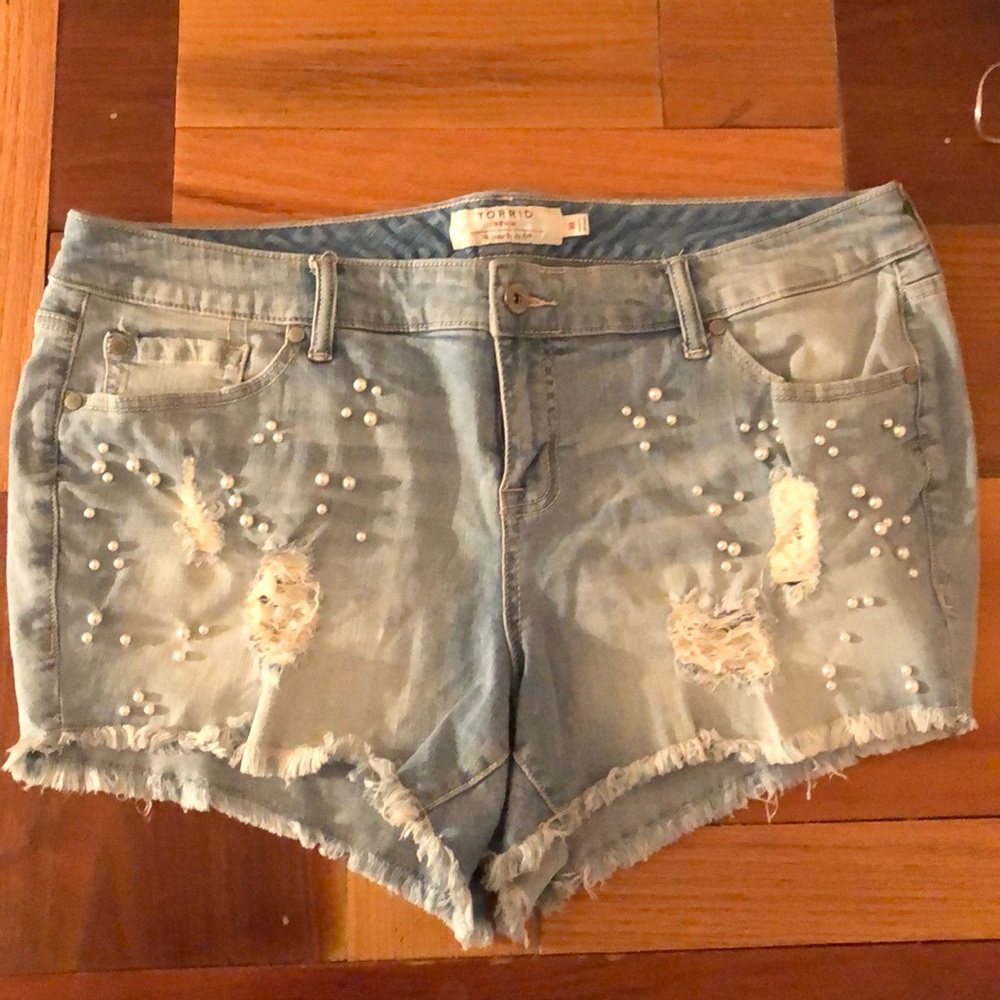 Pearl accented Torrid Denim Shorts